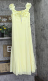 Aqua Womens Applique Floral Off-the-Shoulder Midi Dress IDO14647 Butter yellow M