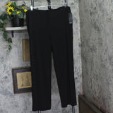 Alfani Womens Knit Stretch Pull On Wear to Work Wide Leg Pants Black 2X