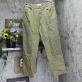 Woolrich X TGT Mid-Rise Straight Fit Cargo Pants Twill Jeans Olive Green 34x32
