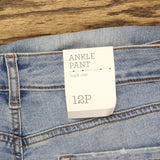 Style & Co Womens Petite Bootcut Ankle Jeans 100043138P Light Blue 12P