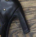 I.n.c. International Concepts Faux Leather Dress Ankle Boots Black / Gold 5.5M