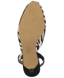 INC International Concepts Lace-up Heel Strappy Sandals Zebra Black White 7.5M