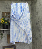 Coniglio Palm Beach Blend Adjustable Cover Up Pareo Wiggle Stripe Blue