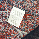Skye's The Limit Mixed Media Asymmetrical Sleeveless Shirt Top Blue Multi L