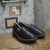 Clarks Sharon Gracie Leather Platform Loafer 26156816 Black 8W