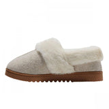 Dluxe By Dearfoams Womens June Felted Closed Back Slippers Oatmeal Gray M (7-8)