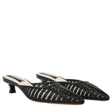 Franco Sarto Womens Strappy Marlina Mule Kitten Heels J3594S1 Black 6M