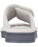 Isotoner Womens Active Recycled Adjustable Slide Slippers Light Grey L (8.5-9)
