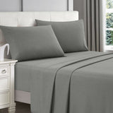Nanshing Irina 4-Piece Faux Bamboo Cooling Sheet Set Irina4-Q-DGRY Gray Queen