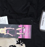 Blondie Nites Juniors Mesh Detail Flowy Gown Dress 56712 Black / Nude 5
