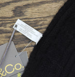 Style & Co. Womens Wrap Scarf Cable Knit Convertible Cozy Fall SC9542505 Black