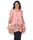 White Mark Womens Plus Size Erie Tunic Shirt Top PS1301-47-2XL Coral Pink 2XL