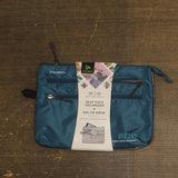 Travelon Seat Pack Organizer Zipper Travel Pouch 43511-383 Teal Blue One Size