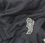 SLNY Womens Formal Long Glitter Mesh Stretch 9133153 Smoke Gray 6