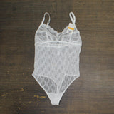 B.tempt'd by Wacoal Womens Lace Kiss Bodysuit 936282 White S