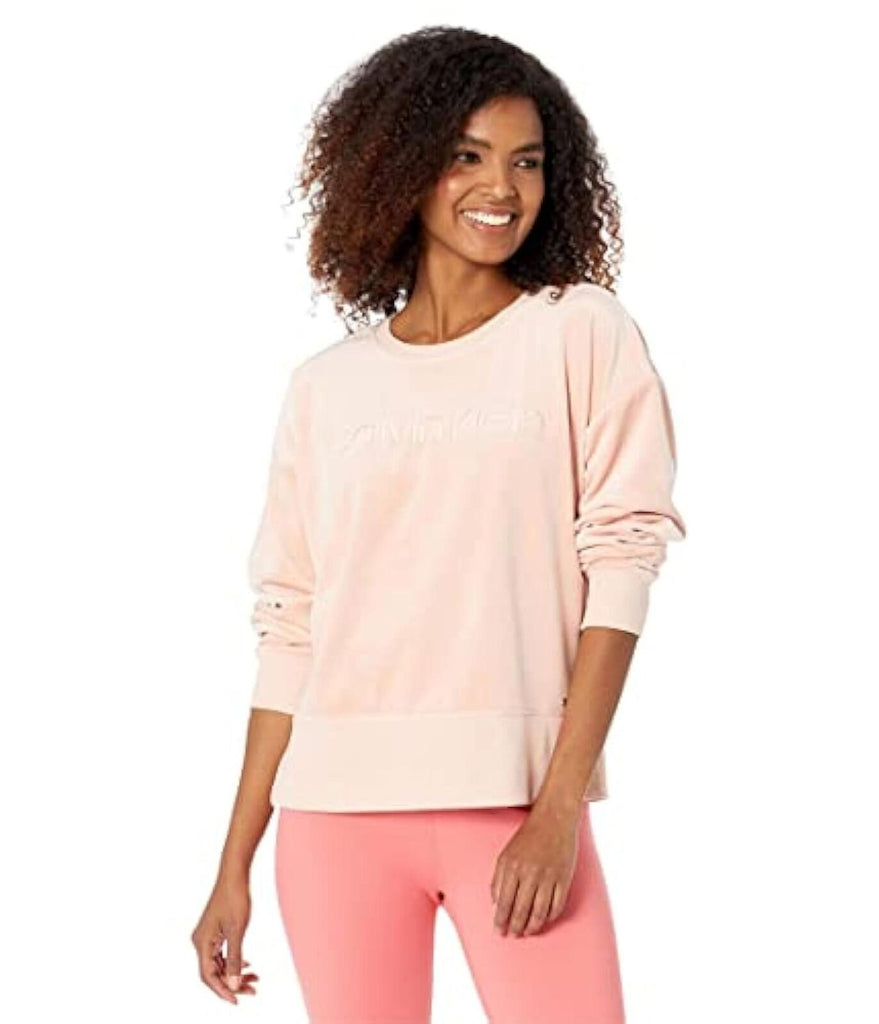 Calvin Klein Womens Long Sleeve Calvin Logo Crewneck Sweatshirt Blush –  Biggybargains