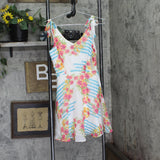 City Studio Juniors Belted Floral-Print Fit & Flare Dress 3810-0025 Blue Multi 1