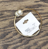 Studio Works Pearl Pearl Open Cuff Bracelet Gold / White 3"