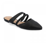 Journee Collection Women's Olivea Slides OLIVEA-SLIDE Black 8M