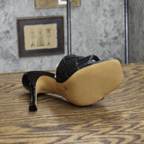 INC Liah Open Toe Heels Amputee Replacement Left Shoe Only Black Smooth 5M