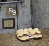 A New Day Womens Nina Raffia H-Band Slide Sandals 92244961 Beige Brown 7.5M