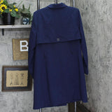 Isaac Mizrahi Live! Womens Knit Trench Coat A273647 Dark Navy Blue 14