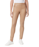 Gloria Vanderbilt Avery Faux-Leather Pull-On Leggings Bucksin Beige Brown 10