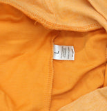 White Mark Hoodie Kangaroo Pocket V Neck Knit Sweatshirt Dress Orange L