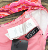 Lauren Ralph Lauren Provence Paisley Tie Front Halter Top Swim Pink Multi 16