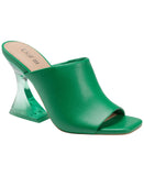 Bar III Womens Heeled Cherr Slide Sandals 10015330500 Green 9M