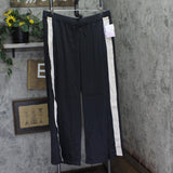 Joylab Womens Low-Rise Satin Tear Away Track Pants 94628893 Black / Tan XL