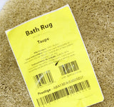 Garland Rug Luxury Ultra Plush Washable Nylon Bath Mat Rug Taupe Brown 30x50