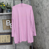 State Of Day Womens Knit Cardigan Open Front Lounge Mauve Orchid Purple L