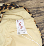 Andie Classic V-Neck One Piece Swimsuit AO466 Leopard Brown M