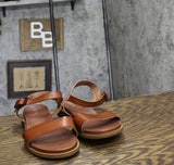 MIA Womens Peyton Round Toe Sandals MH2715 Cognac Brown 10M