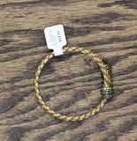 LOFT by Ann Taylor Braided Open Cuff Bracelet Tan / White Multii
