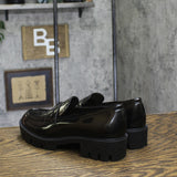 Nine West Womens Maibel 3 Slip On Platform Loafers WNMAIBEL3 Black Patent 8M