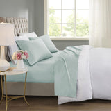 Beautyrest 600tc Cooling Cotton Blend 4-Piece Sheet Set Seafoam Blue Full