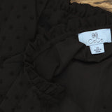 Cece Womens Clip Dot Ruffle Long Sleeve Shift Dress 7031928 Rich Black XS