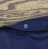 Simkhai Mens Niall Relaxed Button-Front Shirt Long Sleeve Midnight Blue M