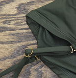 Lauren Ralph Lauren V-Wire Shirred Tankini Swim Top 20401223 Green 6