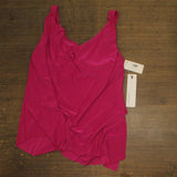 Magicsuit Womens Solid Winnie Cowl Neck Underwire Tankini Top Swim Ruby Pink 12