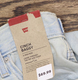 Levi's Cinch Baggy Womens Jeans Zip Fly 94417175 On Blast Blue 24X31
