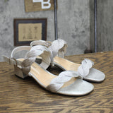 Easy Street Women's Charee Block Heel Sandal Heeled 31-6599 Silver Gray 6.5M