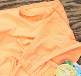 Breaking Waves Terry Texture Cut-Out One-Piece Swimsuit MBW970307 Orange 14