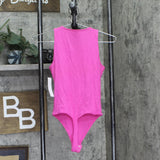 Bar III Womens Bodycon Knit Bodysuit Pink XS