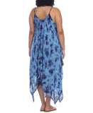 Raviya Womens Plus Size Tie-Dyed Handkerchief-Hem Cover-Up Dress 76156XTD