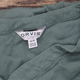 Orvis Womens Gauze Button Up Shirt Top 1770085 Green M