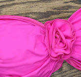 Kate Spade New York Womens Bandeau Bralette Swim Bikini Top Radiant Pink M