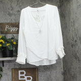 Ny Collection Womens Crepe Blouse Top with Necklace MCRU1045 White L